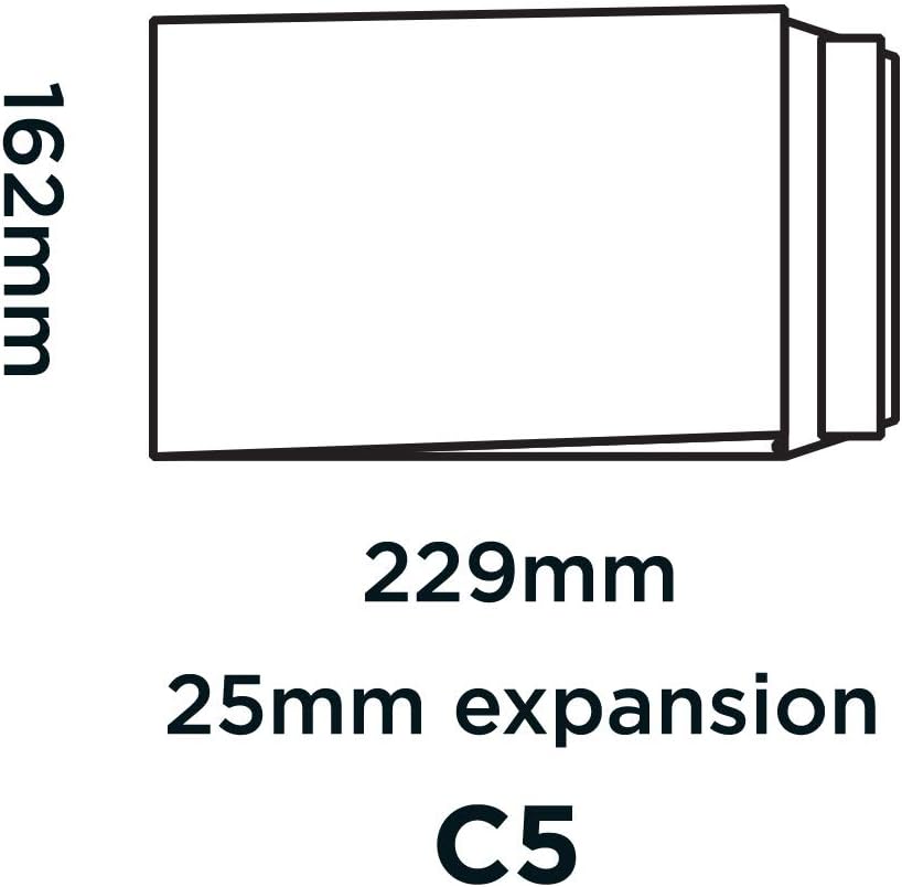 Blake Premium Office C5 229 x 162 x 25 mm 120 GSM Peel & Seal Gusset Pocket Envelopes (35215) Ultra White Wove - Pack of 125