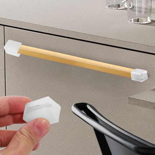 Image of 6 Pcs Child Proof Corner Guards, Transparent Silicone 0.98x0.71x0.71 Inch Corner Covers Baby Safety, F Shape Drawer Handle Covers Furniture Edge Protector Table Desk Fireplace