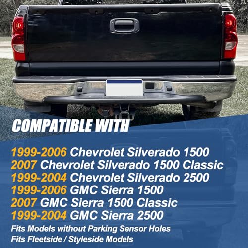 Image of Auto Dynasty Rear Step Bumper for 99-06 Silverado Sierra 1500 2500, Chrome