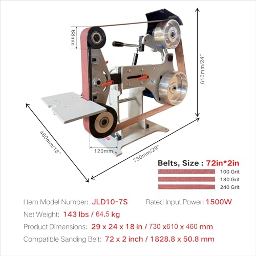 JLD Professional 2x72 Belt Grinder