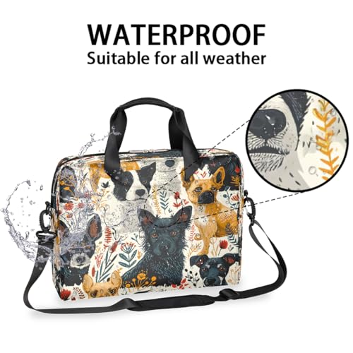 Funda de Laptop con Correa y Estampado de Flores para 13-16 in miniatura 3