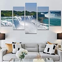 SIGNWIN 5 Panel Canvas Wall Art Modern Art Dramatic Farmhouse/Country Mountain Multicolor Nature Photography for Home Decorations Ready to Hang - 60