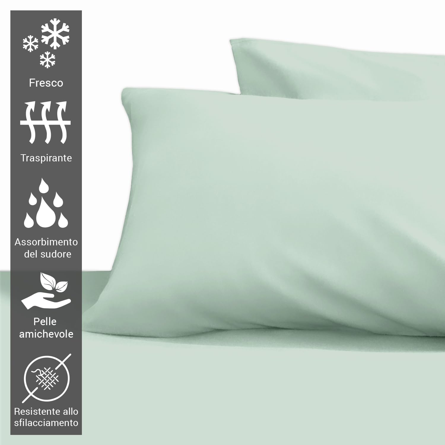 Pizuna Set di 2 Federe per letto matrimoniale cotone 50x80 cm Giallo Morbido, 400 fili con trama Sateen in 100% Cotone a fiocco lungo Federa cuscino 50x80 (Federa cuscino Giallo Morbido