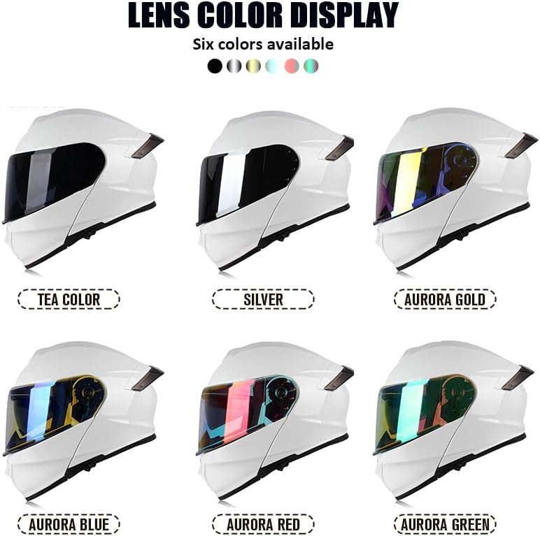 Miniatura 4 de Uchoose Uchoose Modular Motorcycle Helmet Flip Up Full Face, DOT Approved Motorcycle Helmets for Men and Women, Dual Visor with Extra Clear Shield,