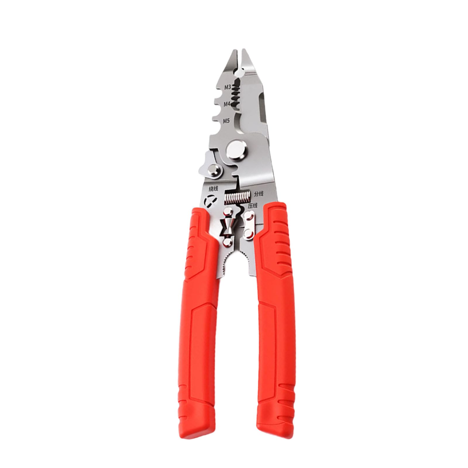 Hsioluted A Multifunctional Wire Stripper Crimper Cable Cutter Plier Professional Electrical Wire Stripping Tool Stripper Ergonomic Insulated Crimping Pliers