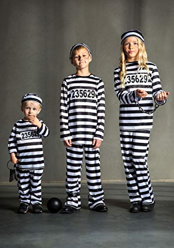 Disfraz completo de prisionera para niña miniatura 4
