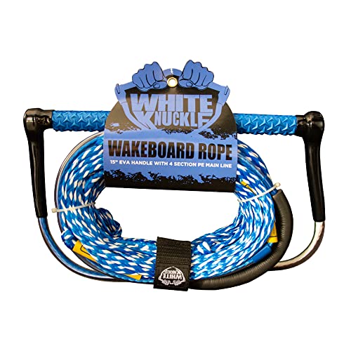 White Knuckle Wakeboard Rope, 75ft, 3-5 Section Poly-E Mainline, 15