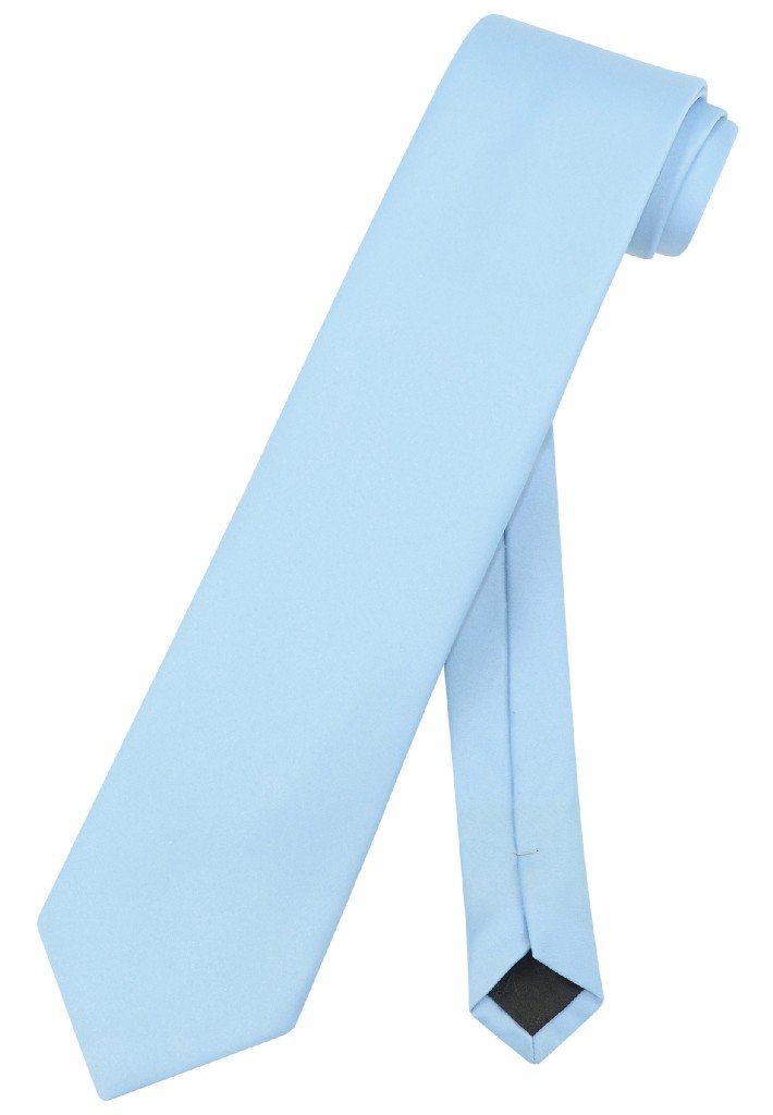 Vesuvio NapoliNeckTie Solid BABY BLUE Color Men's Neck Tie