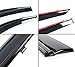 Premium Black Trim Low Profile Smoke Tinted Window Visor Rain Guard Deflector W/Clips Compatible with 2017-2022 Toyota C-HR CHR LE XLE Limited