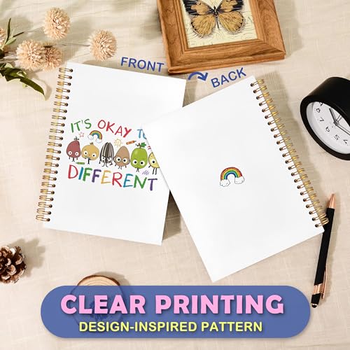 JUDFNCDE Special Education Teacher Gifts, Autism Teacher Appreciation Gifts, It's Okay to Be Different Spiral Hardcover Notebook Journal 5.5 x 8.3 - Image 5