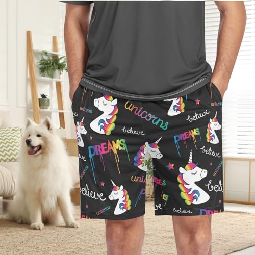 visesunny Men's Pajama Shorts Summer Comfy Sleep Shorts for Men Pjs Bottoms pants with Pockets2