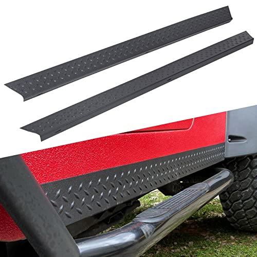 7Blacksmiths Side Body Armor Rocker Panel Compatible With 1997-2006 Jeep Tj Wrangler Diamond Plate Kit Replacement For 11650.05 #TOP2