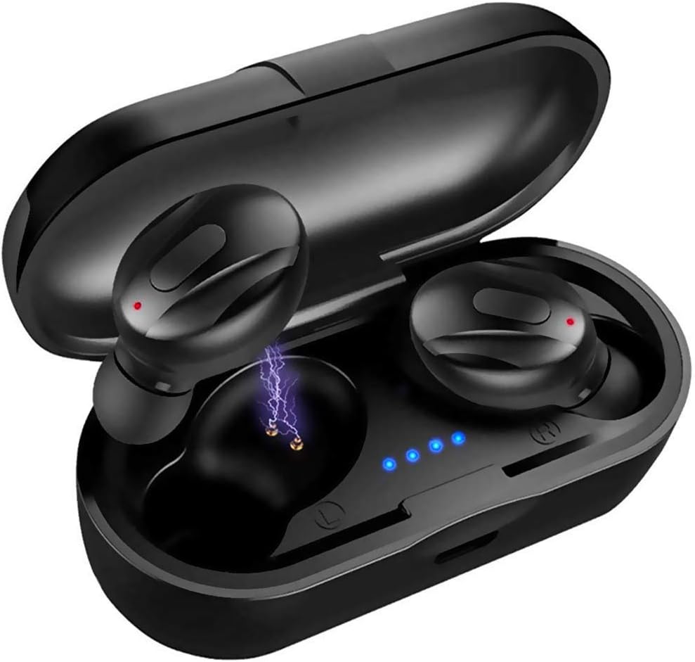 Wireless Earbuds Bluetooth 5.0 Headphones 23H Playtime Deep Bass Stereo Sound True Wireless Earphones Earbuds with Mic, Headphones for Running, Stereo Calls, Low Latency, with Charging Case