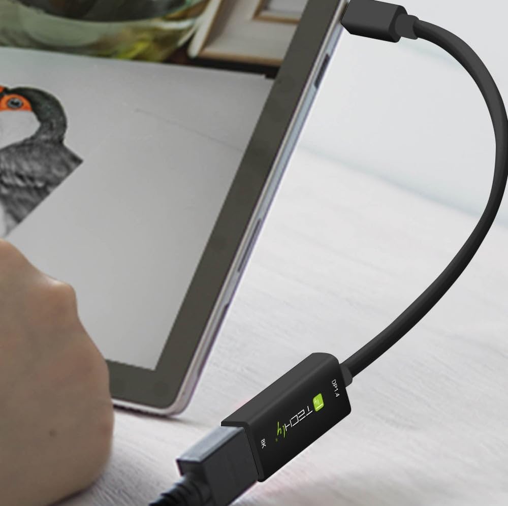 Techly 364170 Adapter Mini DisplayPort (Thunderbolt) 1.4/HDMI 8K aktywny czarny