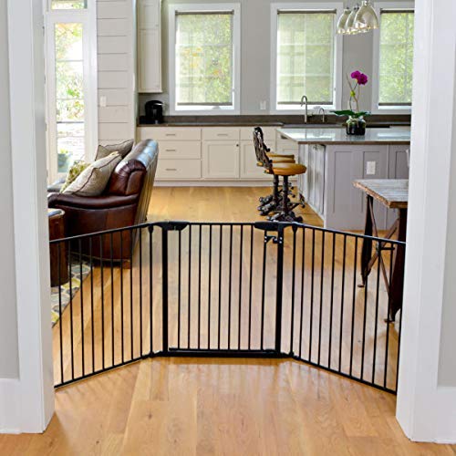Cardinal Gates Expandable Gate, Black: Extra Wide Pet Gate, Perfect Dog Gate For Stairs With Easy One Hand Functionality, 100X2X29.5 Inch (Pack Of 1), (Ex100-Bk) #TOP4