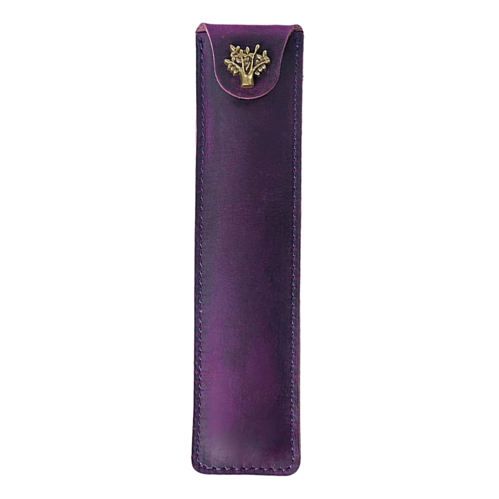 PengLAILeather Pen Case Pen Pouch,Unicorn Leather Pen Holder Art Pencil Case Holder Handmade Protective Pencil Bag with Snap Button