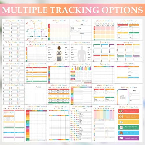 75 Soft Challenge Journal – Editable 75 Day Soft Challenge Book for Women with Daily Planner, Rainbow Pages & Wellness Trackers – Custom 75 Soft Challenge Tracker for Fitness, Habits & Self-Care - Thumbnail 6