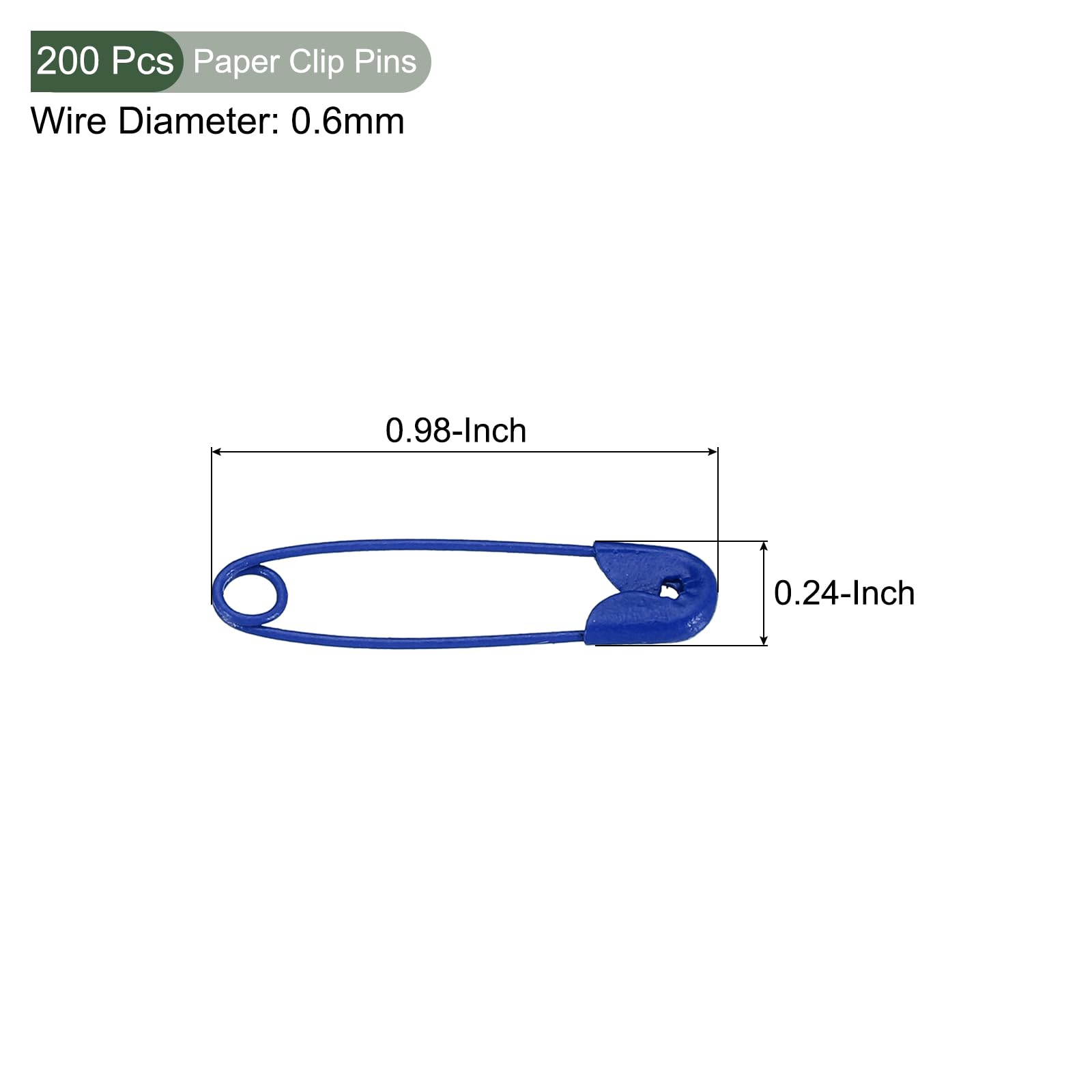 YOKIVE 200 Pcs Safety Pins, Small Metal Sewing Pins, Blue - Image 2