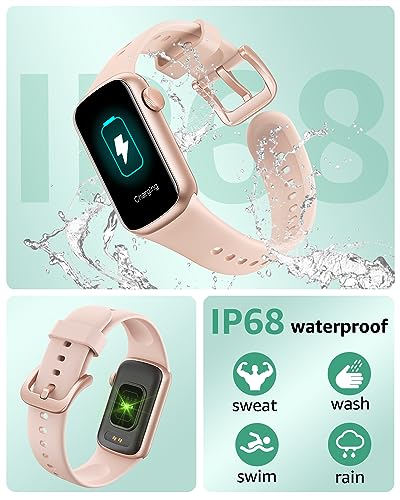 Image of IMFRCHCS Fitness Tracker with Step Counter /Stopwatch, Activity Health Tracker with Blood Pressure Heart Rate Monitor, Sleep Tracker, 137+ Sport Modes, Pedometer Smart Watch, Gift for Women Men Pink