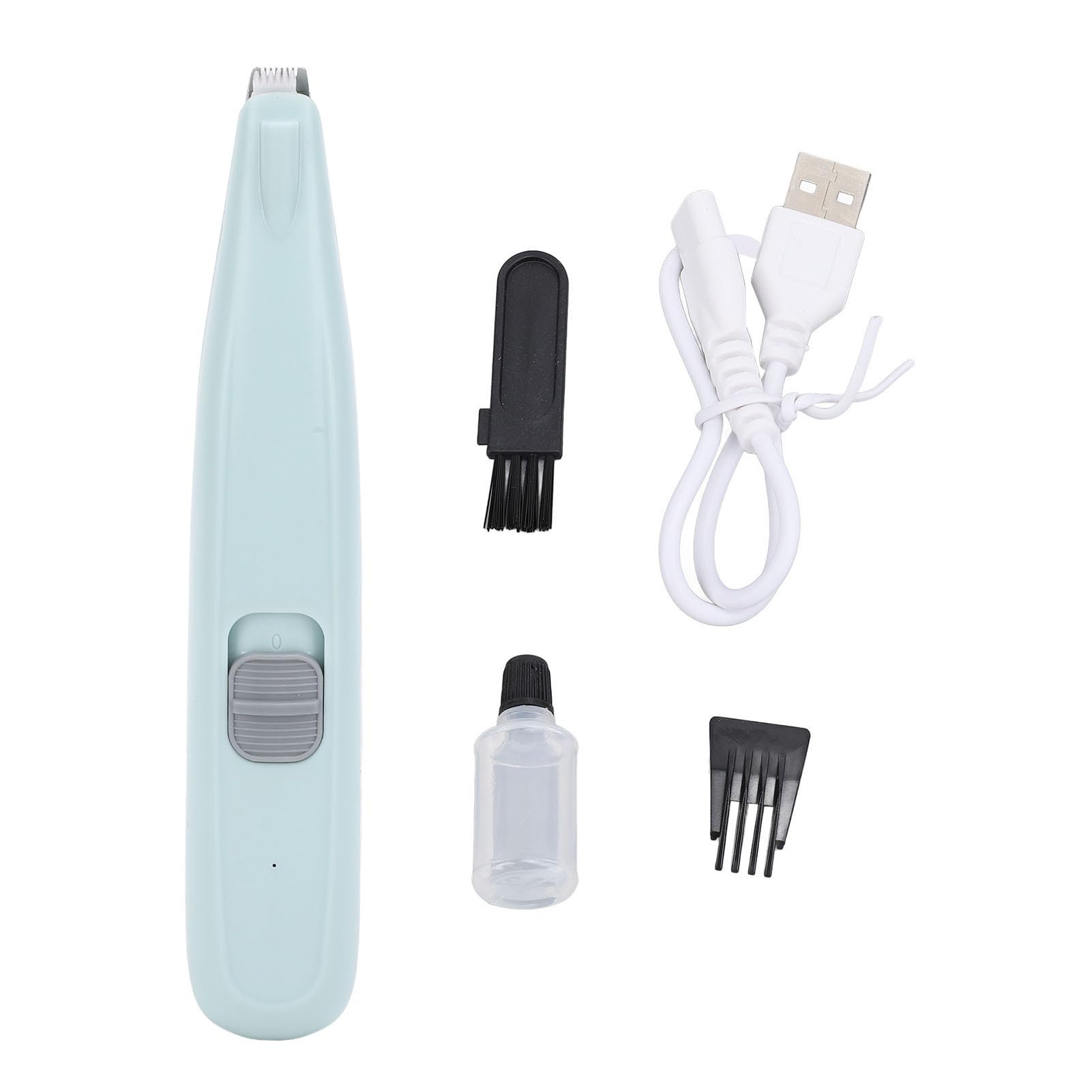 Gavigain Pet Grooming Trimmer, Low Noise, Rechargeable, Powerful, Easy Clean, for Dogs and Cats, Sensitive Areas Grooming Tool (Green)