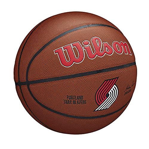 Wilson Ballon de Basket TEAM ALLIANCE PORTLAND TRAIL BLAZERS intérieurextérieur cuir mixte taille : 7 - vue 5