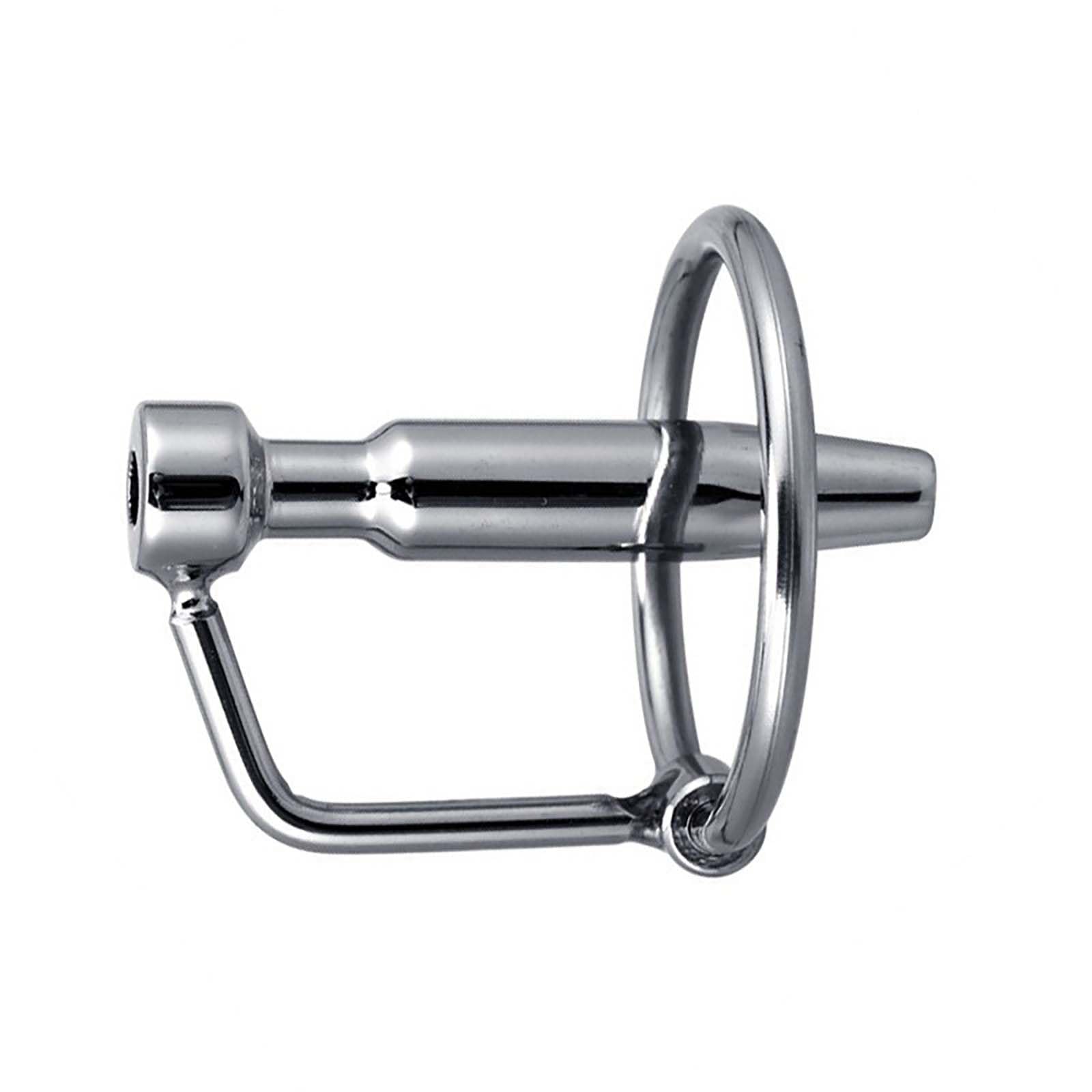 Sonda in acciaio inossidabile cava con anello in 2 misure, speciale elastico maschile per facilitare la minzione, set di allenamento speciale -D63IT