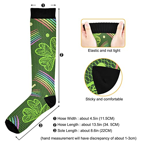 Image of Wusikd Heartbeat Symbol Compression Socks for Women and Men Circulation Black Long Socks for Athletic Running 1