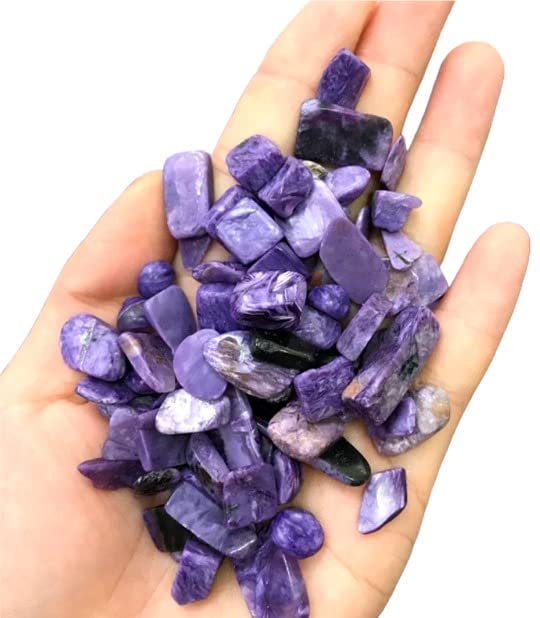 TENET - 50 PIECES CHAROITE EXTRA Gravel 1 CM NATURAL STONE MINERAL 50 GR