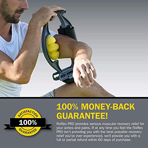 Rolflex Arm & Leg Massager - Forearm & Calf Roller - Tennis & Golfer's Elbow, Carpal Tunnel, Tendonitis, Wrist, Hand, Calf, Foot, & Thigh Relief - Trigger Point - Active & Myofascial Release #TOP7