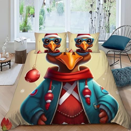 Housse de couette animaux 3D microfibre douce grand lit garçon - 3