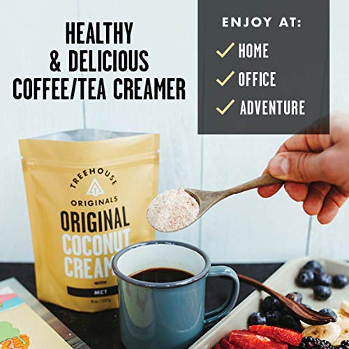Miniatura 4 de Treehouse Originals Crema vegana para cafété de coco original Sin lácteos, sin gluten, sin OMG, sin soja, aceite MCT A base de plantas, apoya la
