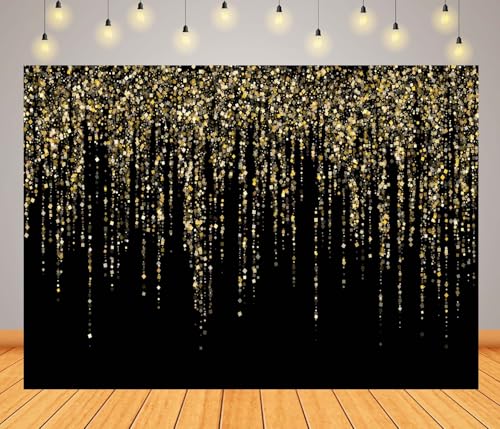 Fond de studio confettis dorés 3x2m pour masquer mur lors de fêtes - 3