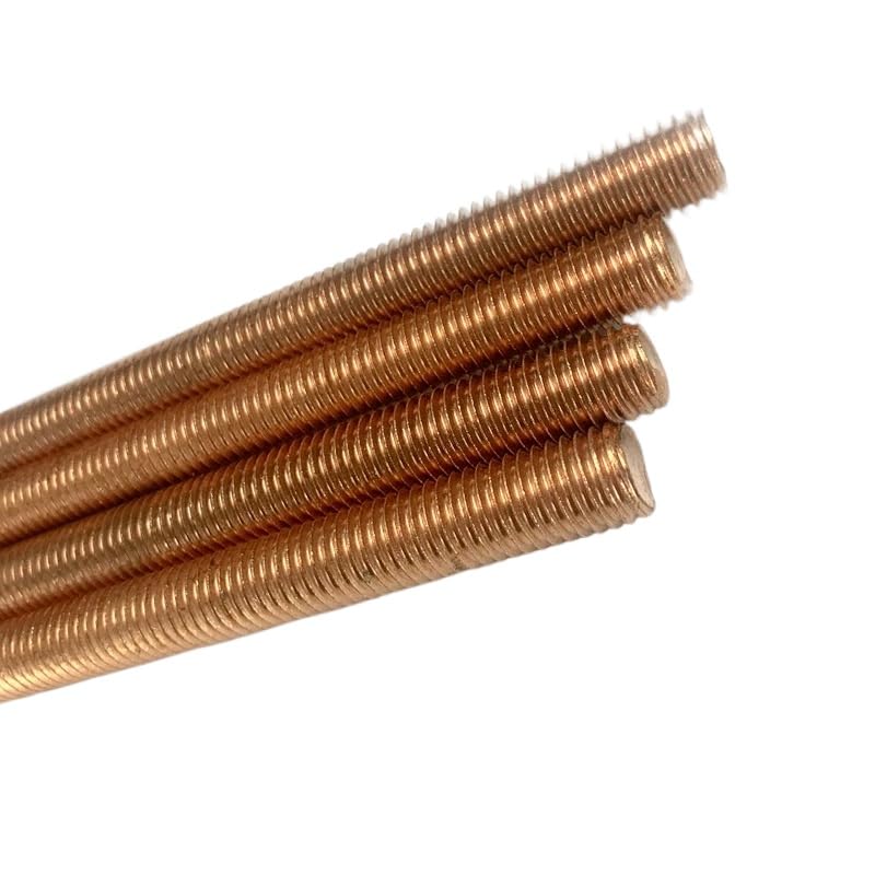 M4 M5 M6 M8 M10 M12 99.9% Pure Copper Threaded Rods Metric Thread Stud Bolts (20,M6 x 60mm)