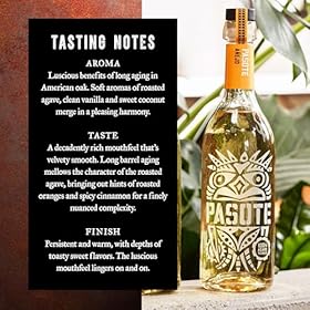 Buy Pasote Anejo Tequila 70cl – Award-Winning 100% Agave, Naturally Double Distilled with Rich Caramel, Dried Fruits & Coffee Notes – Pasote