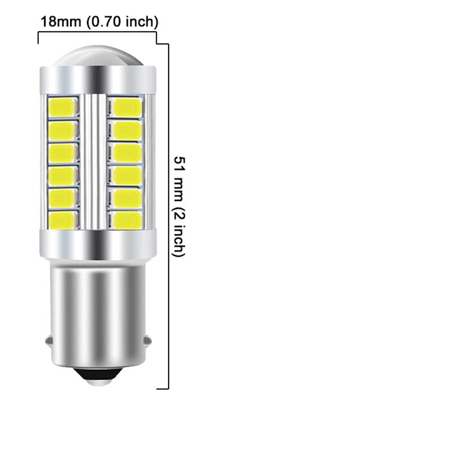 1 PZ 1157 BAY15D P21W 1156 BA15S Lampadine a LED Indicatori di direzione 12V 5630-33SMD 7000K Freno di parcheggio retromarcia bianco(4,1156 ba15s P21W)