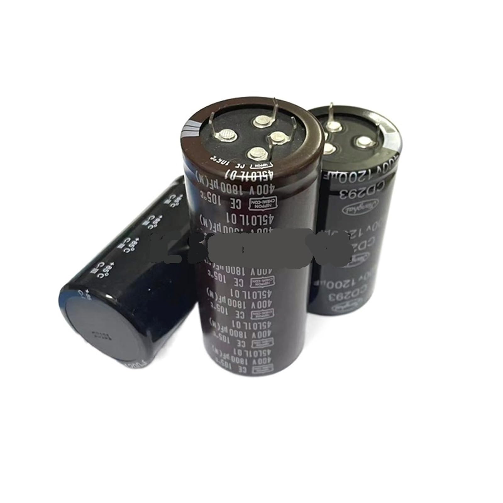 1 PCS 25V 100V 400V 450V 1000UF 820UF 1200UF 1500UF 1800UF 2200UF 10000UF 100000UF Condensatori elettrolitici in Alluminio a 4 Pin(450V1200UF 35X100mm)