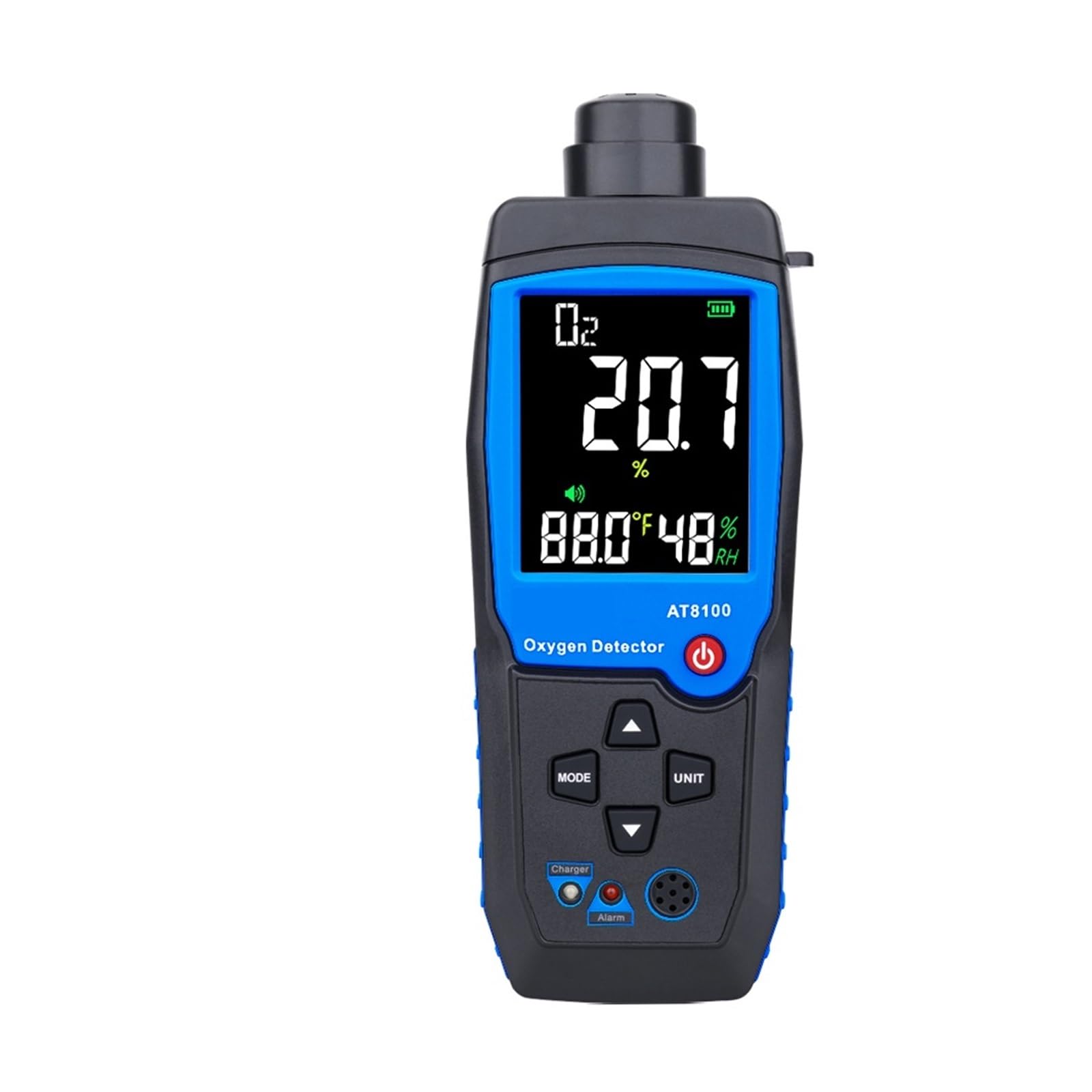 Digitales Serstoffmessrät O2-Gasdetektor mit Ton- und Lichtalarm, Gasmonitor, Luftqualitätsmessrät mit Temperatur-LCD-Anzei Breites Anwendungsgebiet(AR8100)