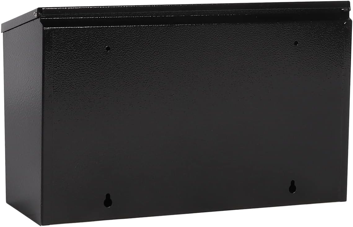 Exclusive Discount 50% Price Decaller Wall-Mount Mailbox, Mail Box with Large Capacity, Rust-Proof Metal Post Box for Outside, Black