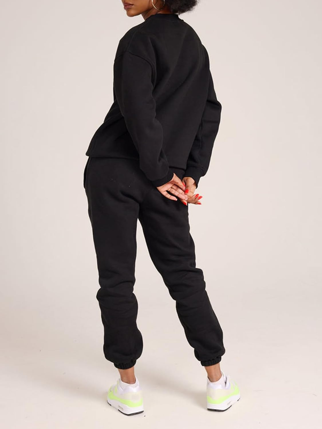 Alunzoem Jogger Sets for Women 2 Piece Sweatsuit Outfits Long Sleeve Pullover Sweatshirt Pants Set Tracksuit - Image 7