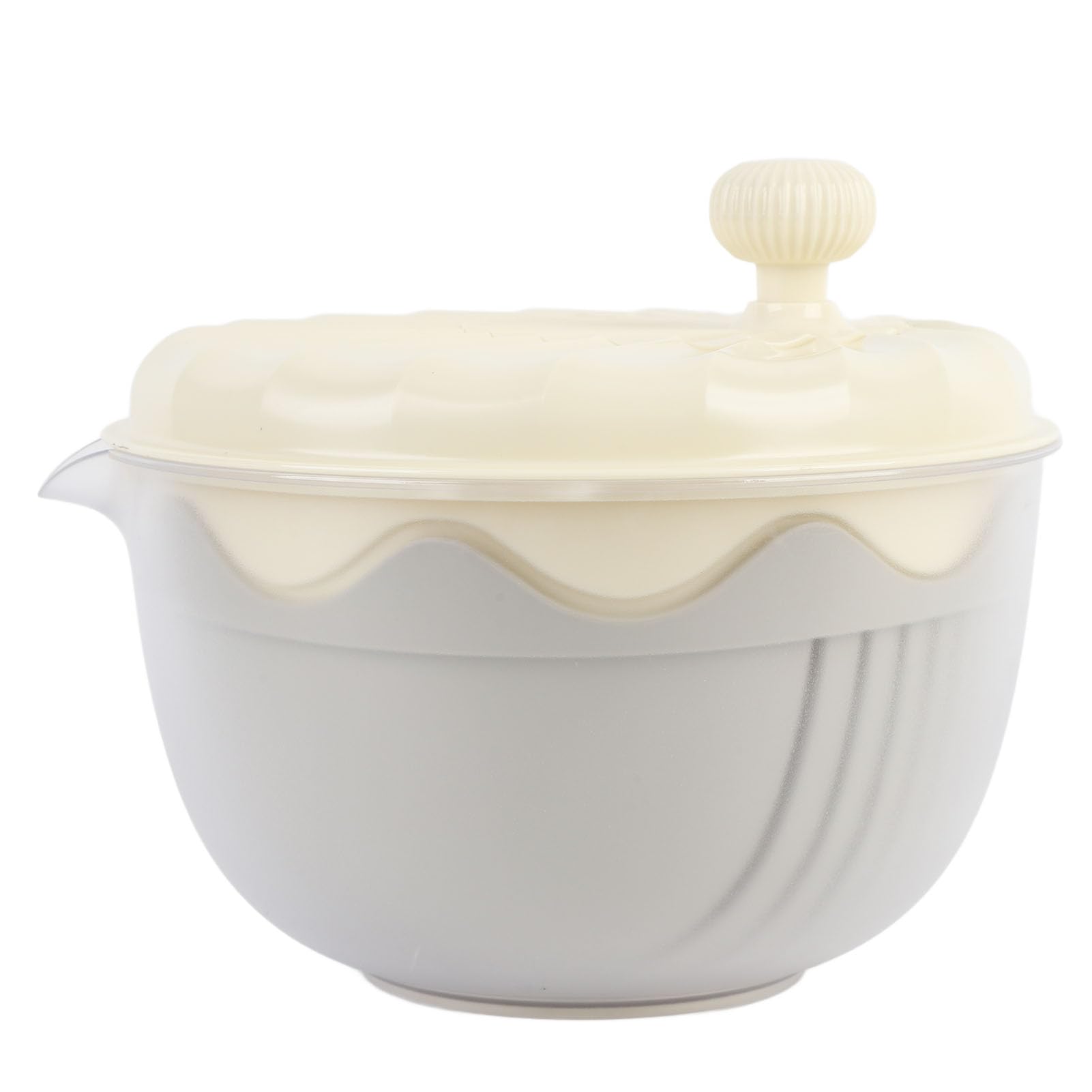 Salad Spinner, Manual Wash and Dry, Food Grade ABS (Beżowy)