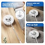 Spin Mop and Bucket with Wringer Set for Home,360° Mop and Bucket with Separate Clean and Dirty Water,Wet Dust Mop for Floor Cleaning with Extra Refills (Silver with 6 Pads) - Image 5