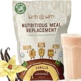 WitiWiti Vegan Meal Replacement, Vanilla - Plant Based Protein Powder 23g - Superfood, Greens, Prebiotics, Vitamins and Minerals - Dairy&Gluten Free - All in One Shake for Women & Men, 15 Svgs