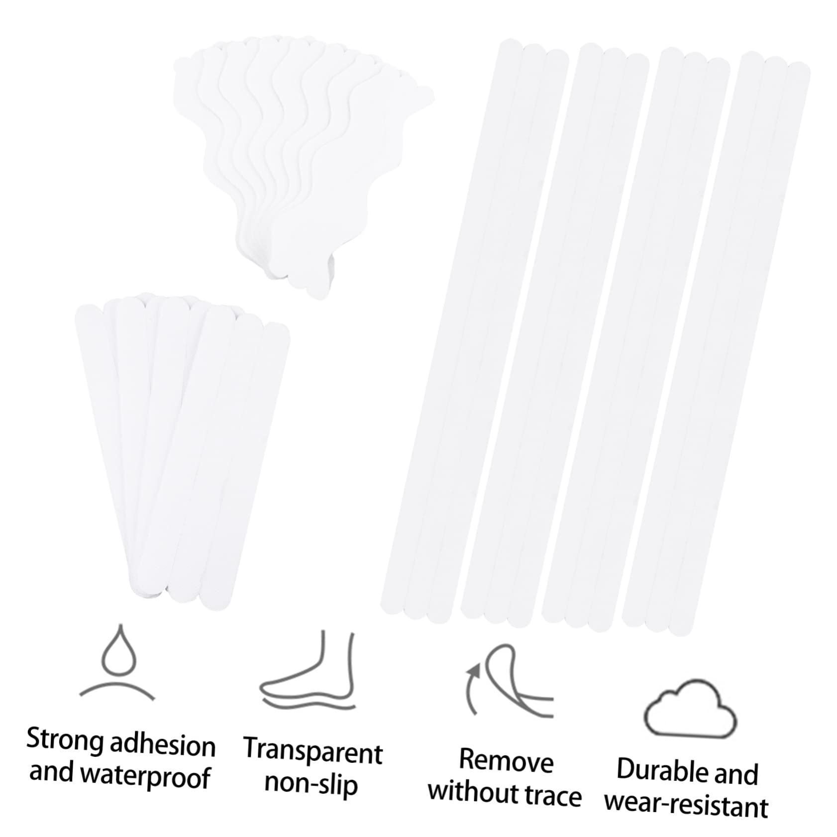 Housoutil 144pezzi Pz Adesivi Antiscivolo per Bagno e Scale Strisce Resistente all Usura per Sicurezza Famigliare Completo