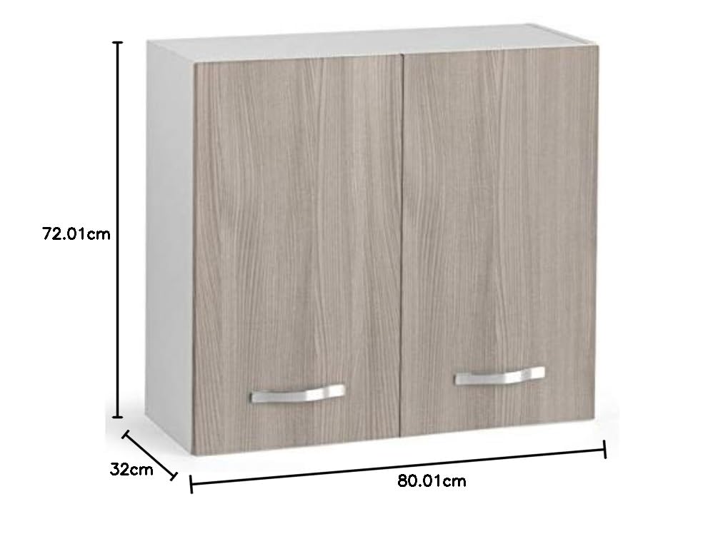 Argonauta Italia Mobile Pensile scolapiatti componibile per Cucina Olmo Cm 80x32xH 72 con 2 Ante