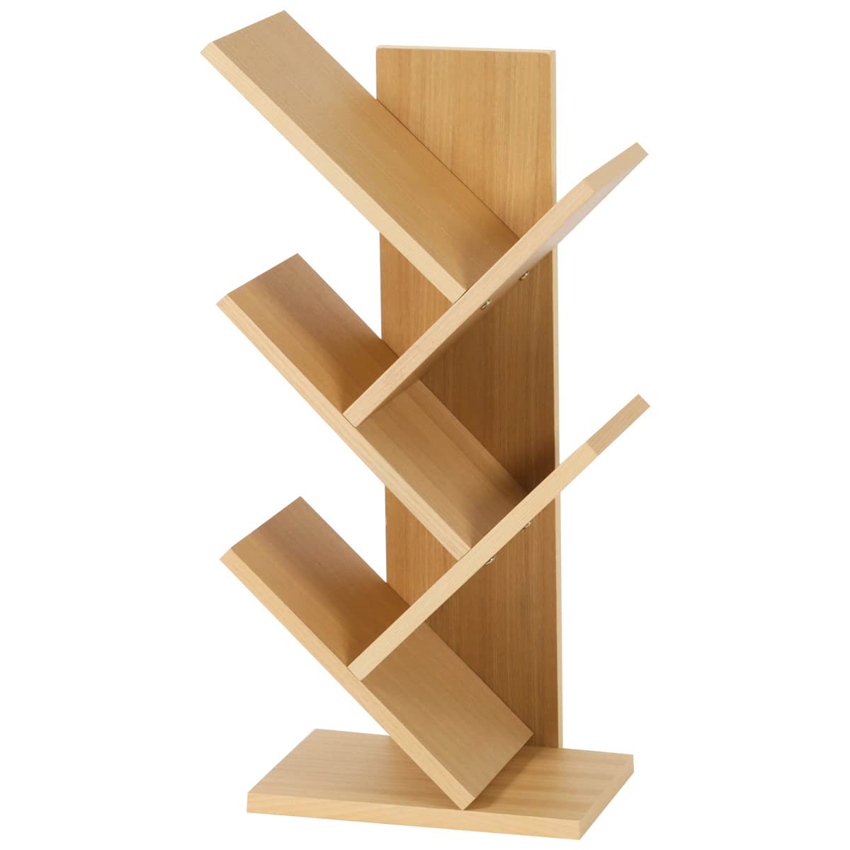 システムK ブックシェルフ 本棚 木製 ラック 斜め ツリー型 飾り棚 ブックスタンド ナチュラル 5段