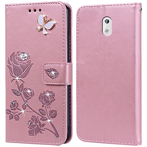 Funda para Nokia 3 Carcasa,Ranuras Tarjetas,Soporte Plegable,Silicona TPU,Case Protectora Funda para Nokia 3(5')