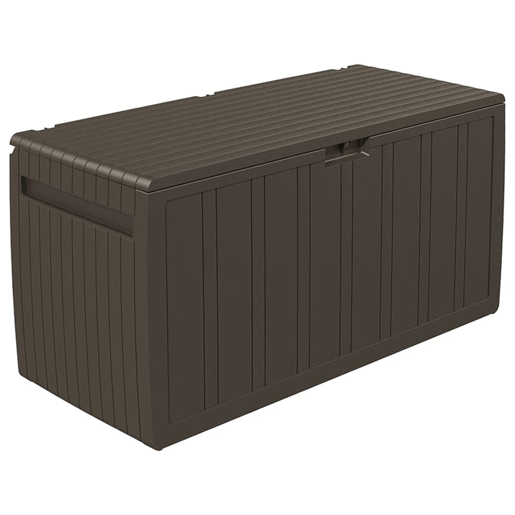 vidaXL Cushion Box Household Supplies Home Organiser Garden Outdoor Container Storage Cabinet Chest Bench Box Organisation 270 L Brown