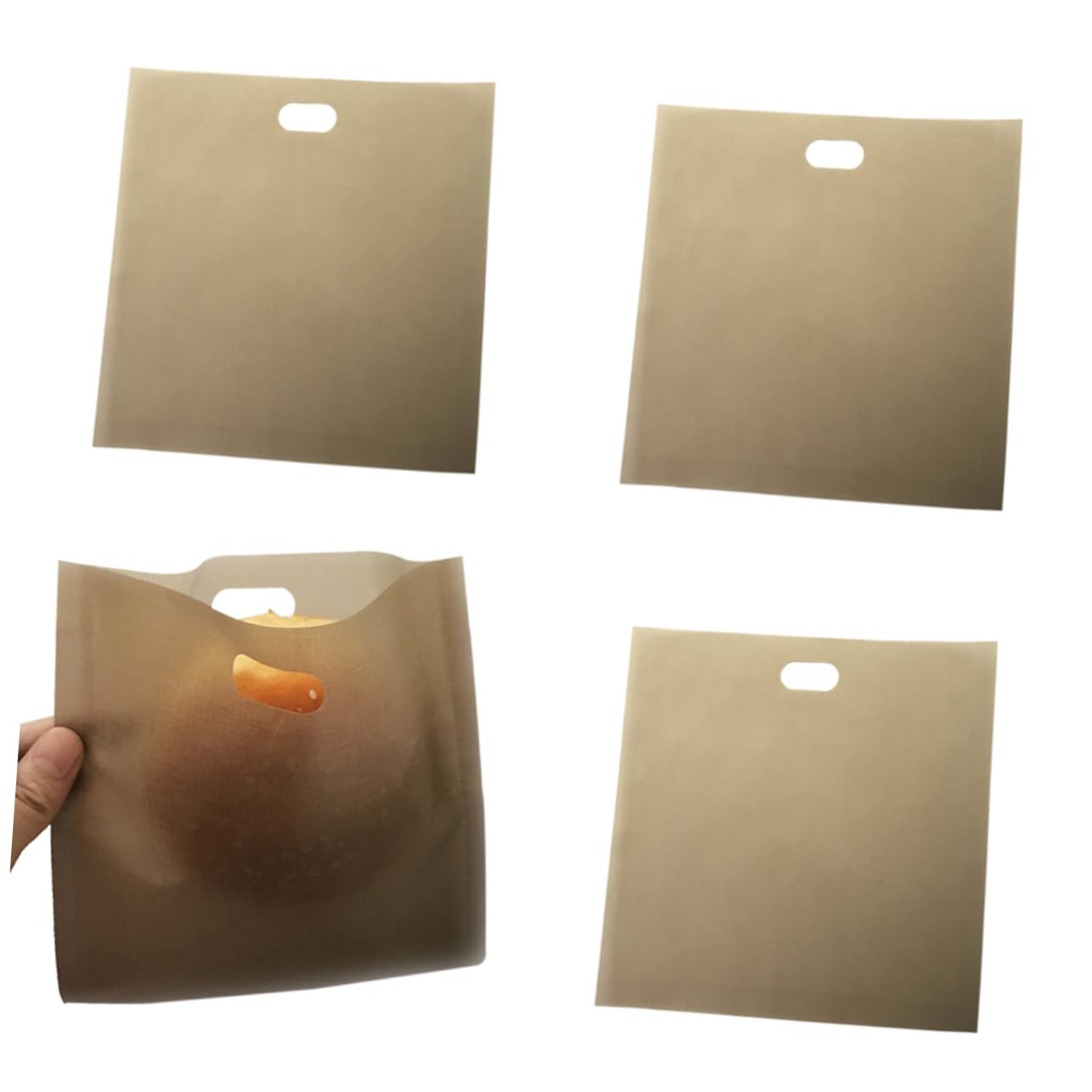 TOVINANNA 4 PCS Non Stick Toaster Bags for Heating Sandwiches Pastries Pizza Slices Reusable Dishwasher Safe for Prep
