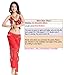 ZLTdream Women's Belly Dance Coins Lantern Pants Red