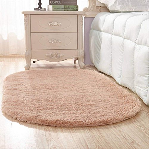 Tapis de chevet ovale GZ fini les sols froids au saut du lit